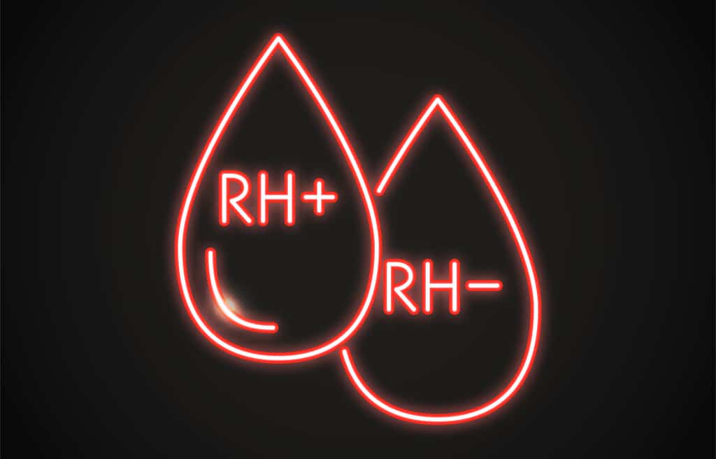 Neon Rh factor icon in line style